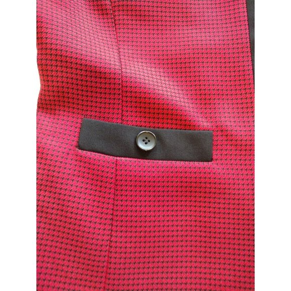 Le Suit Blazer Womens 12 Houndstoothe Button Up Office Professional Holiday - Picture 9 of 16